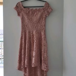 Pink high-low dress